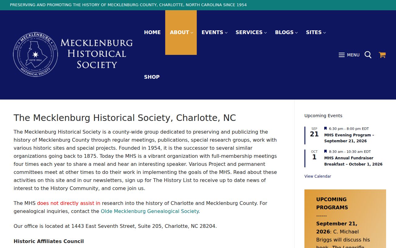 Mecklenburg County city directory historical society resource