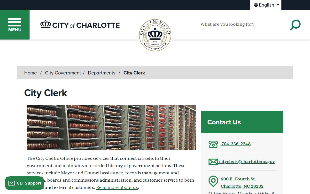 Mecklenburg County city directory Charlotte City Clerk records source