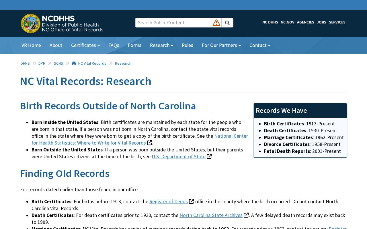Mecklenburg County previous residents North Carolina Vital Records research page