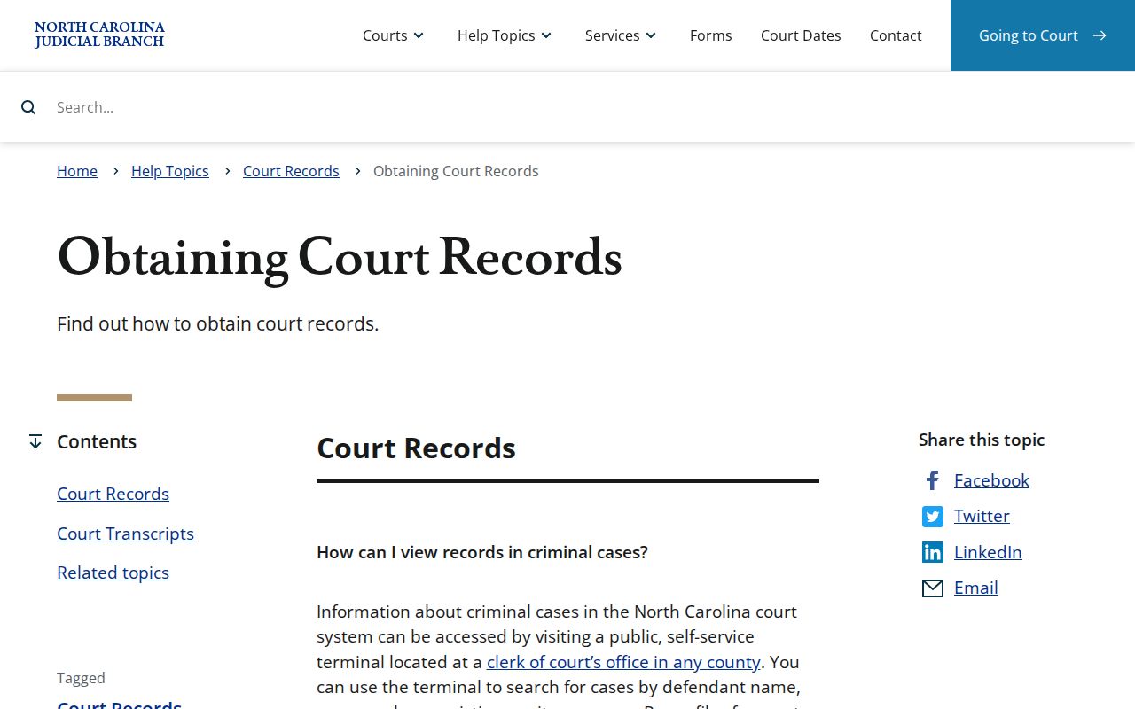 Mecklenburg resident lookup reference for North Carolina court records access